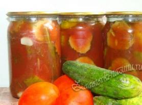 Recepty na zavařování na zimu: okurky v rajčatové šťávě Recept na nakládané okurky s rajčatovou pastou